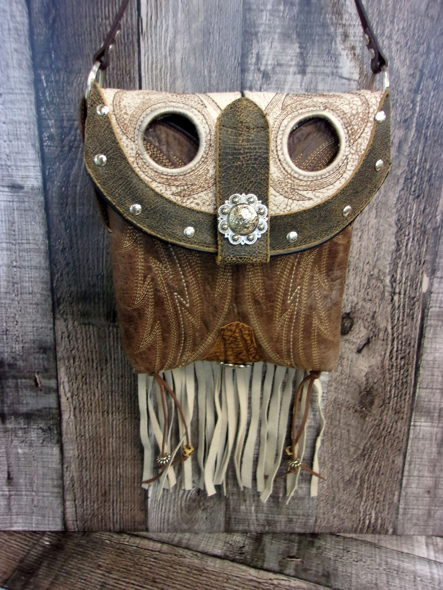 Small Cowboy Boot Purse with Fringe sm299